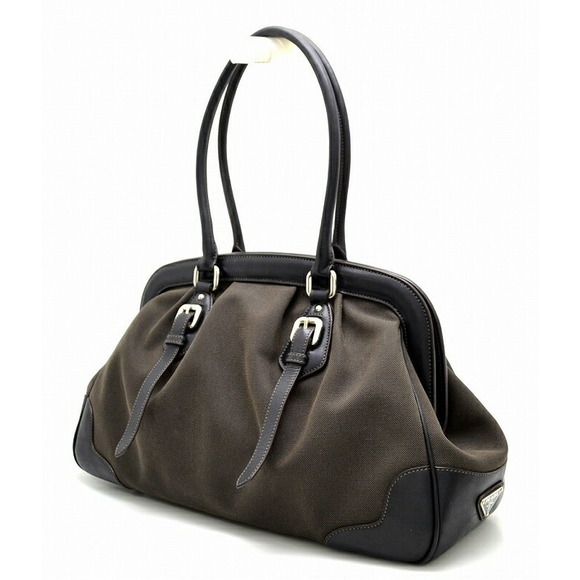 Prada Bag Bag Doctor’s Jacquard Shoulder Brown - Picture 1 of 3